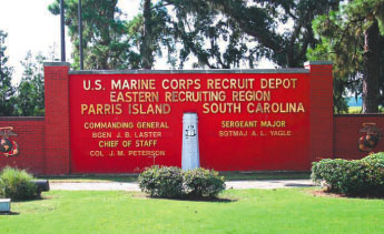 USMC Recruit Depot at Parris Island, South Carolina